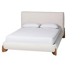 Vinicio Mid-Century Modern Boucle Queen-Size Platform Bed