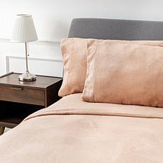 Warm & Cozy 4-Piece Glitter Hem Sheet Set