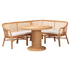 Wholesale Interiors bali and pari Aara Rattan Dining Nook Set