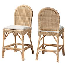Wholesale Interiors bali and pari Bilu Bohemian Rattan Counter Stool