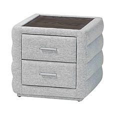 Wholesale Interiors Baxton Studio Cadmus Modern Fabric  Nightstand