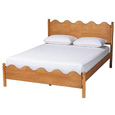 Wholesale Interiors Baxton Studio Malaya Oak Brown Queen Bed