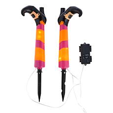 Wind & Weather LED Witch Feet Stakes