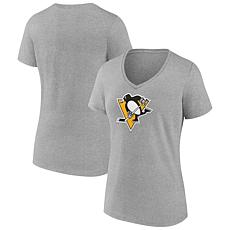 Women's Fanatics Ash Pittsburgh Penguins Primary Logo T-Shirt