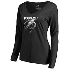 Women's Fanatics Black Tampa Bay Lightning Midnight Mascot Long Sle...