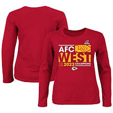 Women's Fanatics  Red Kansas City Chiefs 2023 AFC West Division Cha...