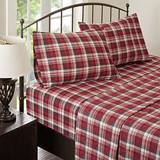 Woolrich Cotton Flannel Red Sheet Set - Cal King