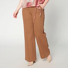 WynneDenim Straight-Leg Denim Pant with Pin Tuck