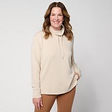 WynneLayers Drawstring Collar Long-Sleeve Turtleneck Top