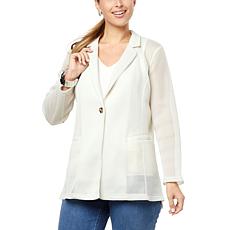 WynneLayers Mesh A-line Blazer