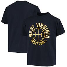 Youth Champion Navy West Virginia Mountaineers Basketball T-Shirt