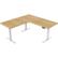 Hanover 73" L-Shaped Sit/Stand Electric Height Adjustable Desk NAT/WHT