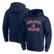 Men's Fanatics Navy Atlanta Braves Heart & Soul Fitted Pullover Hoodie