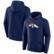 Men's Fanatics Navy Denver Broncos Primary Team Logo Fitted Pullove...