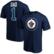 Men's Fanatics Navy Winnipeg Jets #1 Dad T-Shirt