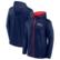 Men's Fanatics Navy/Red New England Patriots Ball Carrier Full-Zip ...