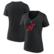Women's Fanatics Black New Jersey Devils Alternate Logo V-Neck T-Shirt