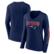 Women's Fanatics Navy New England Patriots Wordmark Long Sleeve V-N...