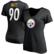 Women's Fanatics T.J. Watt Black Pittsburgh Steelers Player Icon Na...