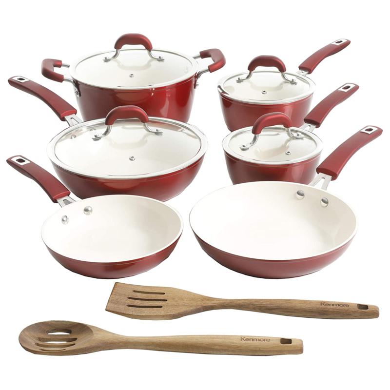 kenmore 12 piece aluminum cookware set