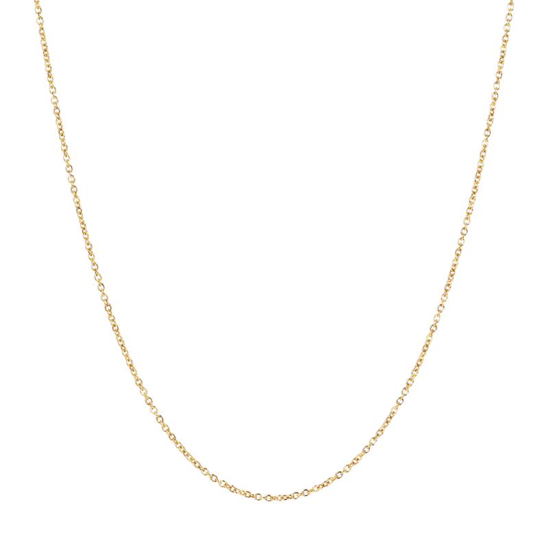 16" 14K Gold Oval Rolo Chain