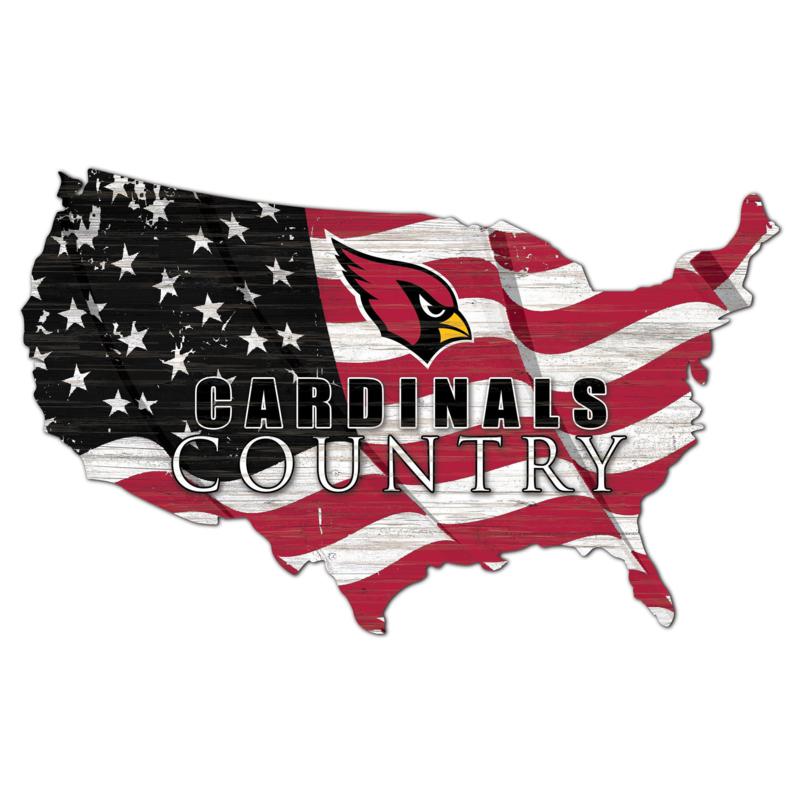 Arizona Cardinals Usa Shape Flag Cutout 9798047 Hsn