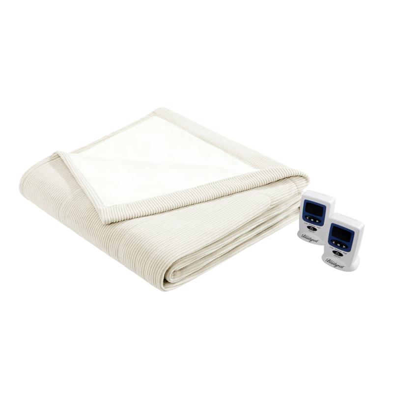 Beautyrest Washable Micro Fleece Electric Blanket Queen/Ivory
