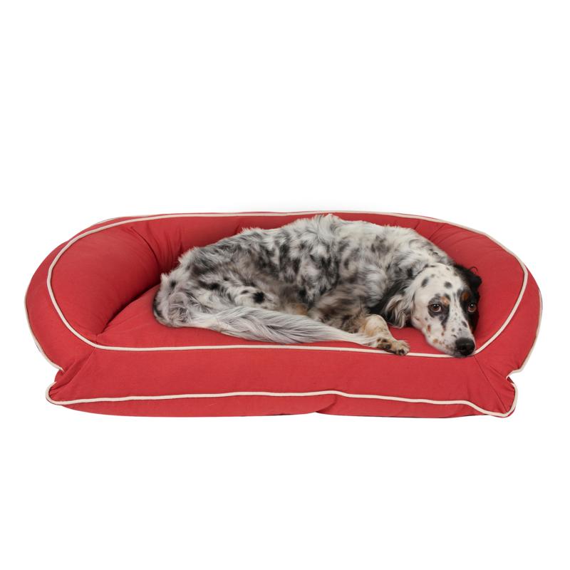 Carolina Pet Sm/Md Classic Canvas Bolster Bed with Orthopedic Foam