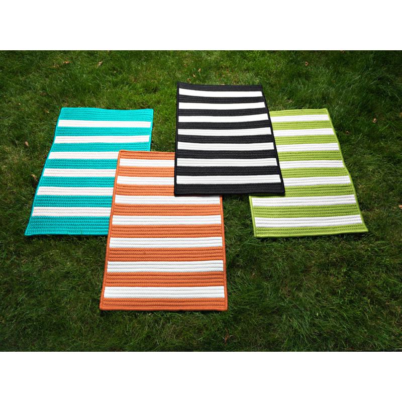 Colonial Mills Stripe It 3' x 5' Rug   Black/White