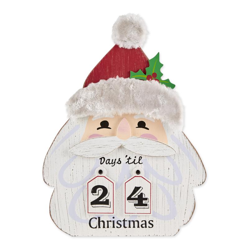 Design Imports Santa Head Days Til Christmas Hanging Calendar