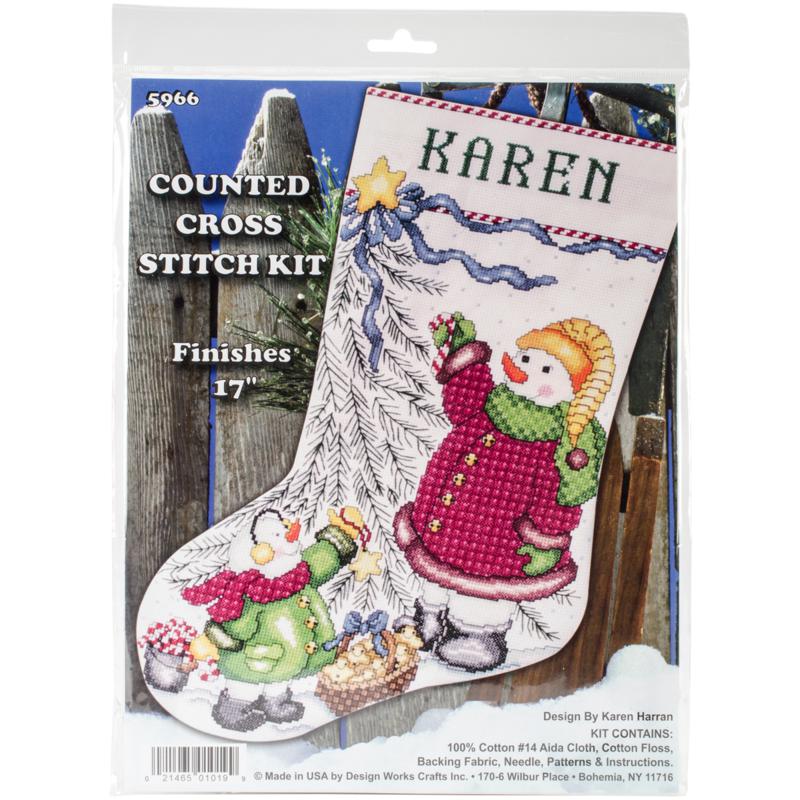 Gold Collection Welcome Santa Stocking Counted Cross Stitch 16 Long 14 Count