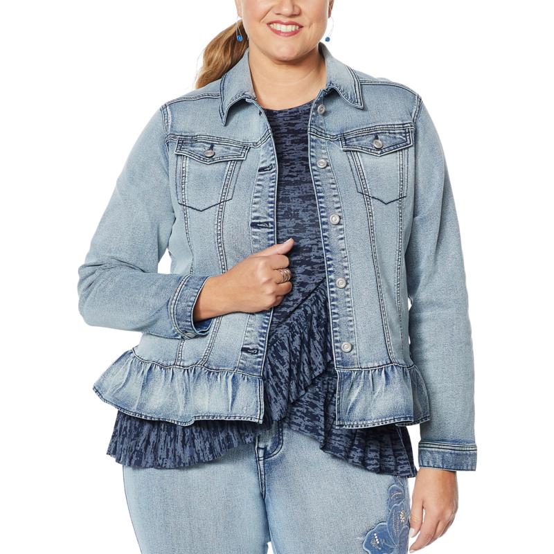 ruffled jean jacket