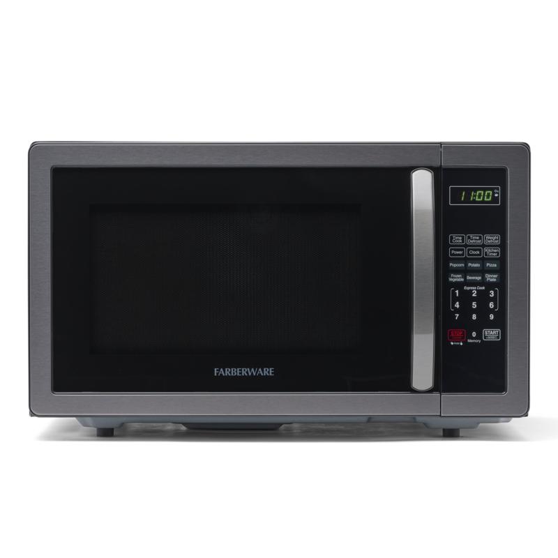 Farberware Classic 1.1 Cu. Ft. 1000-Watt Microwave - Black Stainless ...