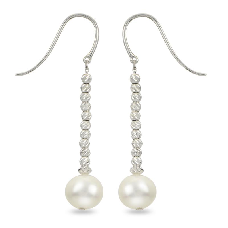 Imperial Pearls 8-9mm Cultured Pearl Brilliance Bead Drop Earrings ...