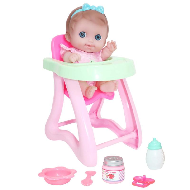 Jc Toys Lil Cutesies 9 Baby Doll And High Chair Feeding Time Gift Set Hsn