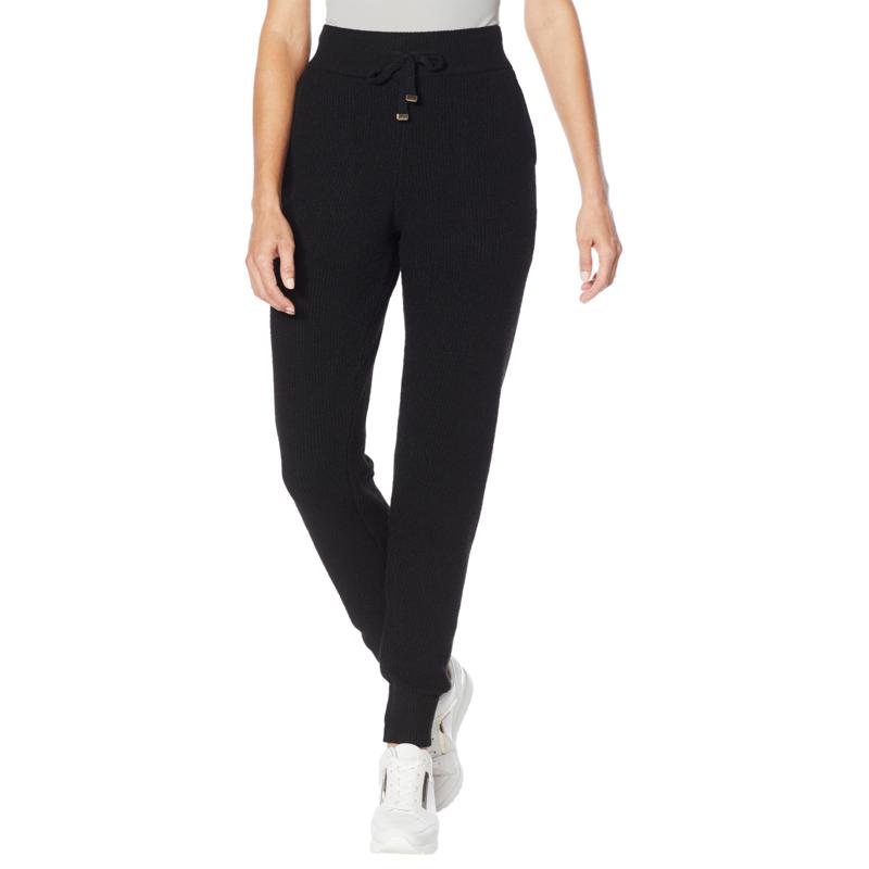 jogger pants and sweater
