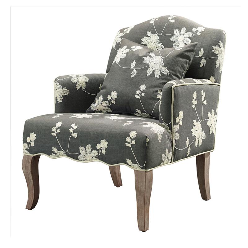 Linon Home Dixie Floral Arm Chair Gray 8595942 Hsn Linon Home Dixie Floral Arm Chair Gray 8595942 Hsn