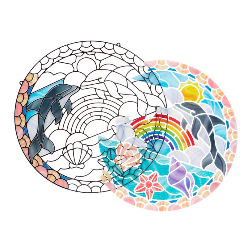Melissa & Doug Stained Glass - Dolphins