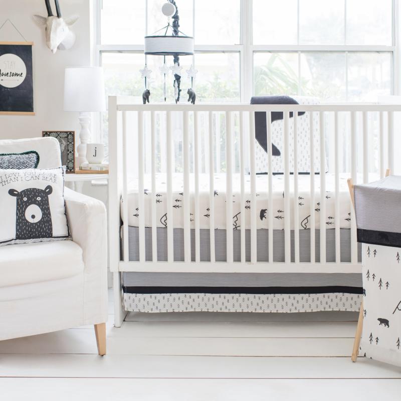 My Baby Sam Little Black Bear 3 Piece Crib Bedding Set 9669495 Hsn