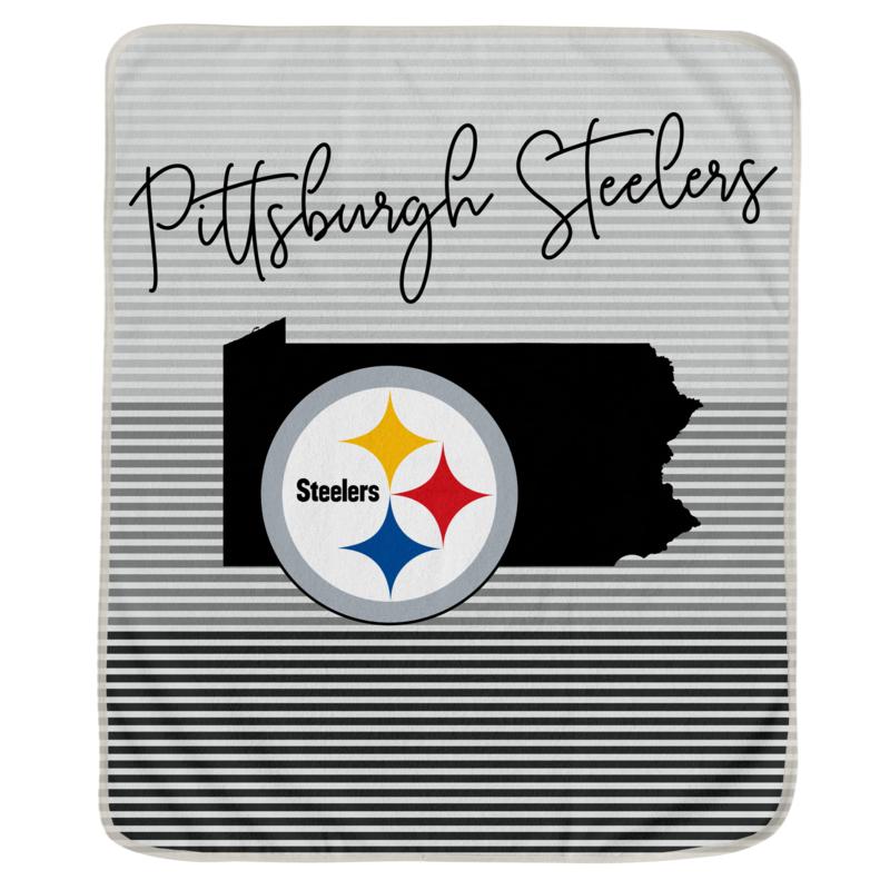 Officially Licensed NFL Ultra Fleece State Stripe Blanket Steelers