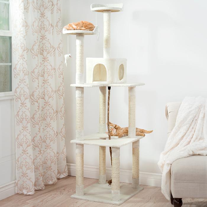 PETMAKER 6 ft. Sleep and Play Cat Tree