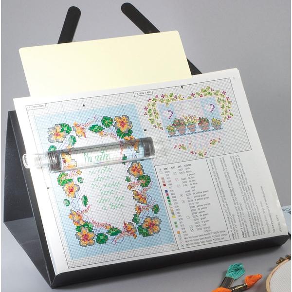 PROP IT Magnetic Needlework Chart Holder with Magnifier