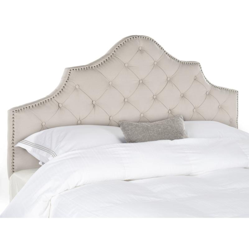 Safavieh Arebelle Tufted Headboard with Silver Nailhead Trim   King   7834417