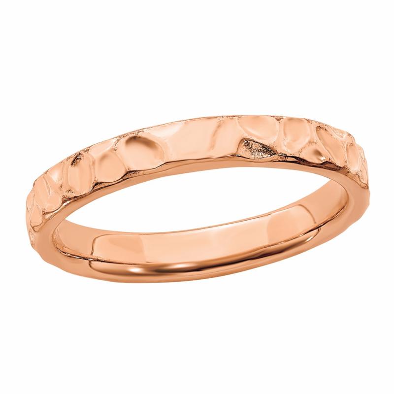 Simply Stacks™ Sterling Silver Stackable Dimpled Band Ring