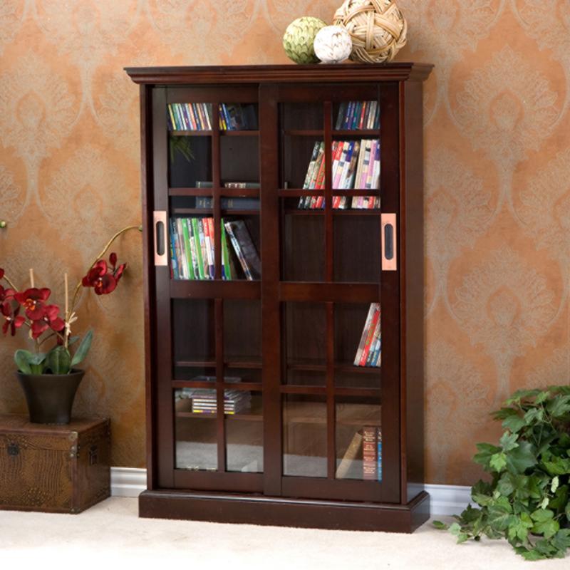 Sliding Door Media Cabinet   Espresso   6408637