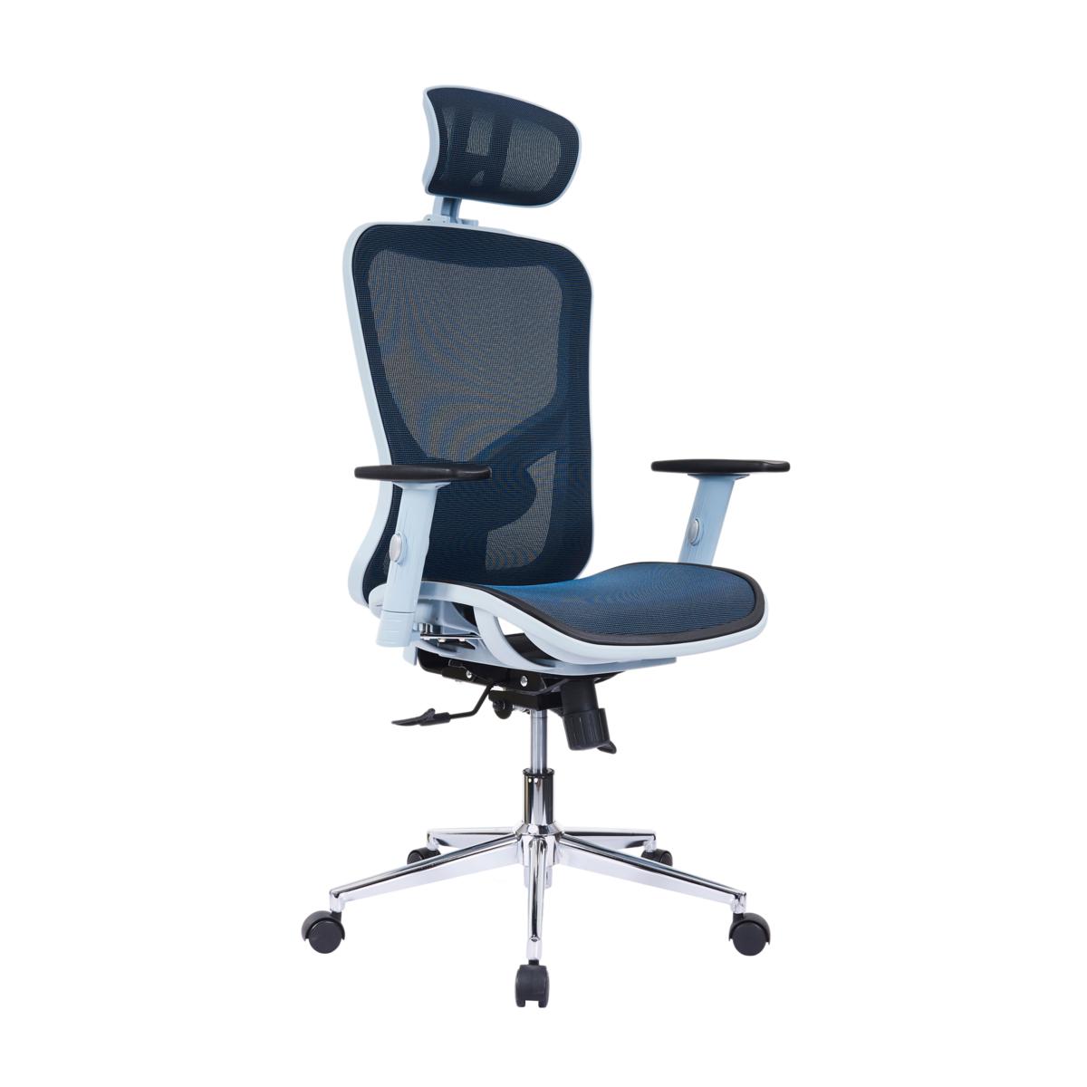 Techni Mobili Executive Mesh Office Chair w/Headrest & Lumbar Support