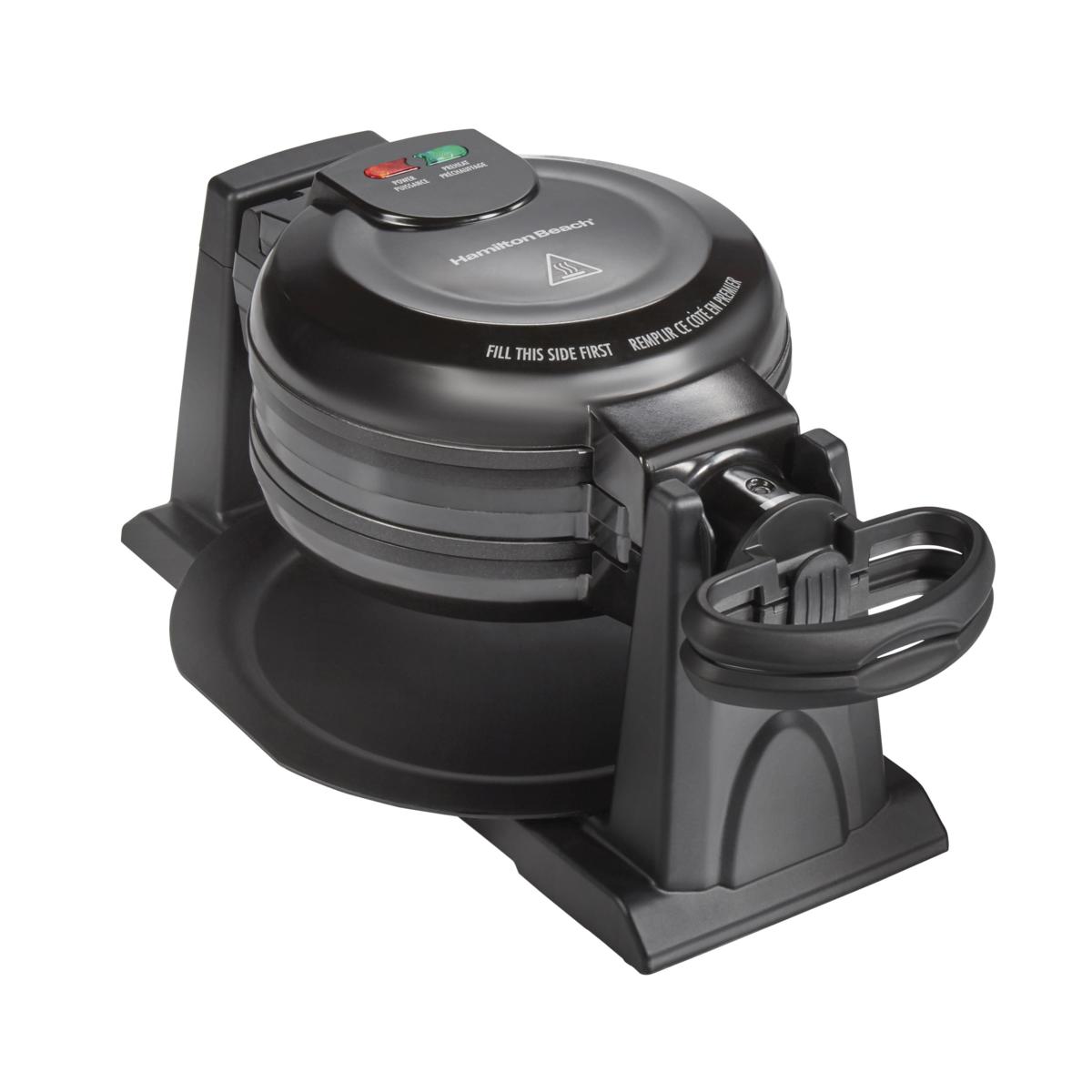Hamilton Beach Double Rotating Belgian Waffle Maker w/ Nonstick Plates 20295561 HSN