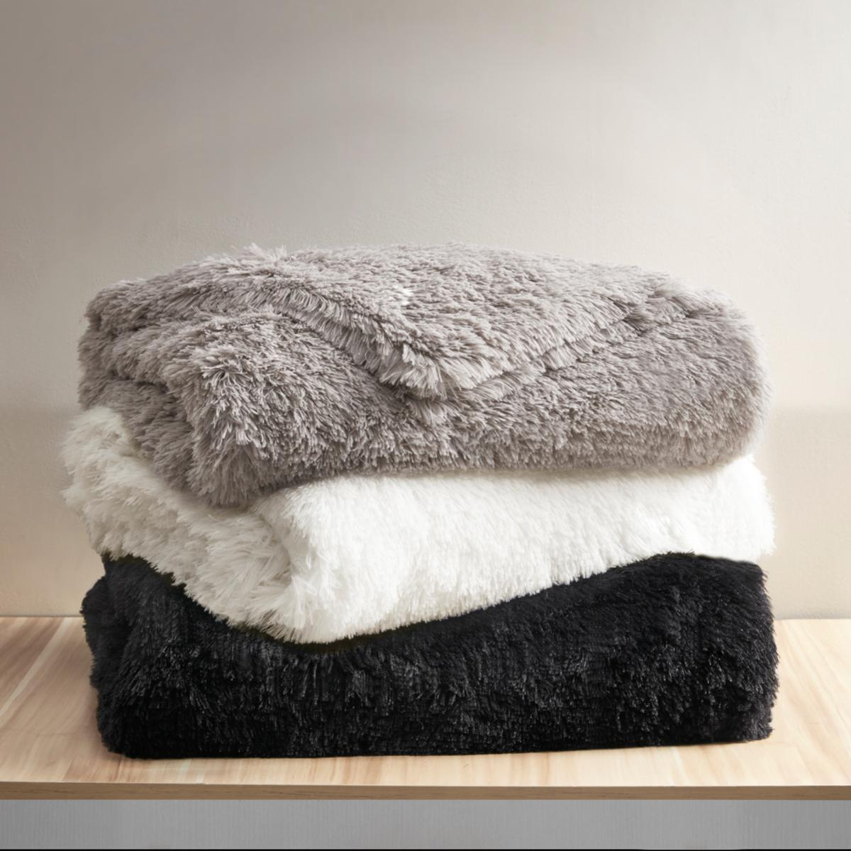 Beautyrest Malea 60" x 70" Shaggy Faux Fur Weighted Blanket 18lbs. 20421438 HSN