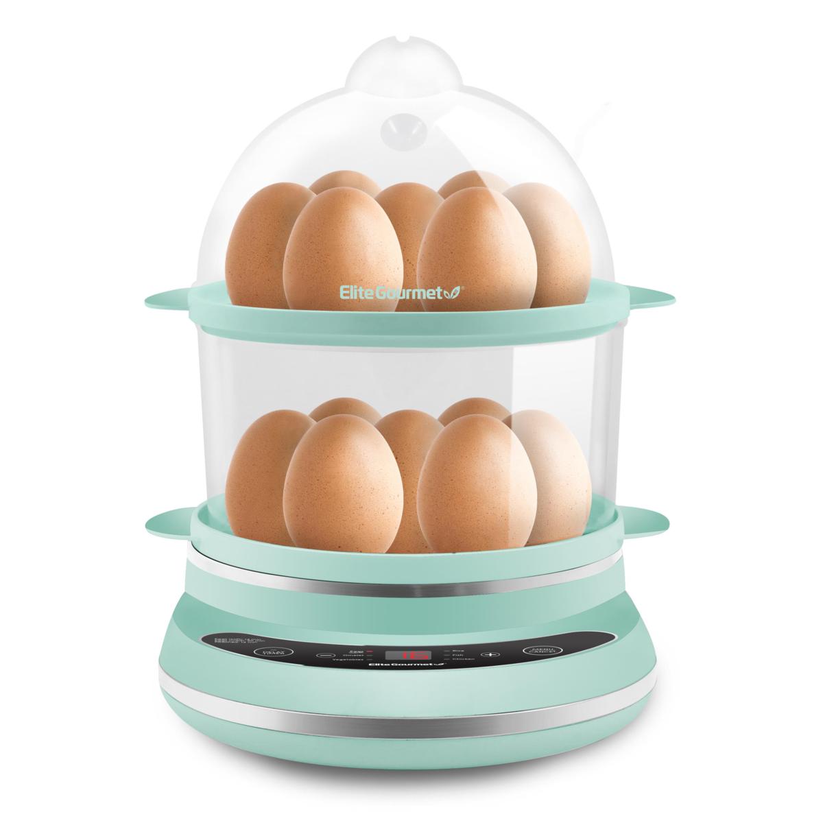 Elite Gourmet Programmable 2Tier Egg Cooker/Steamer 20507273 HSN