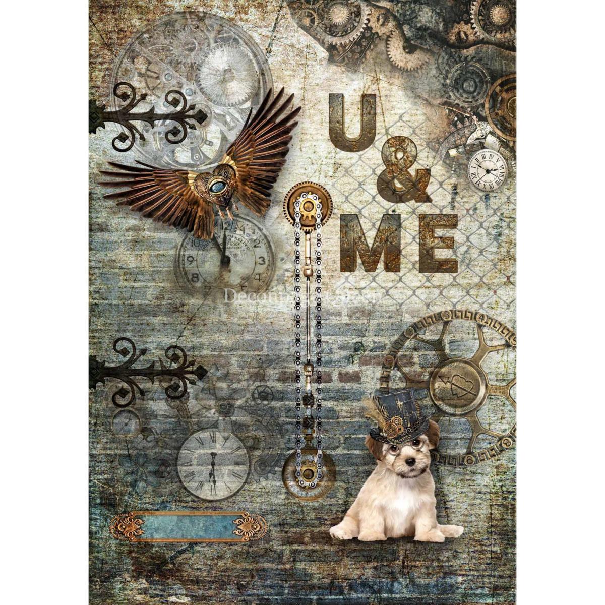 Decoupage Queen Steampunk Dog A4 Rice Paper 5 Sheets 20702849 HSN
